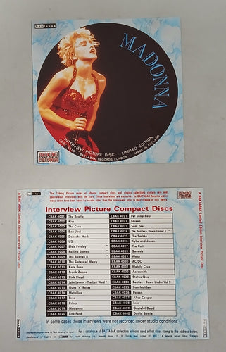 Madonna - Interview Picture Disc CD - USED