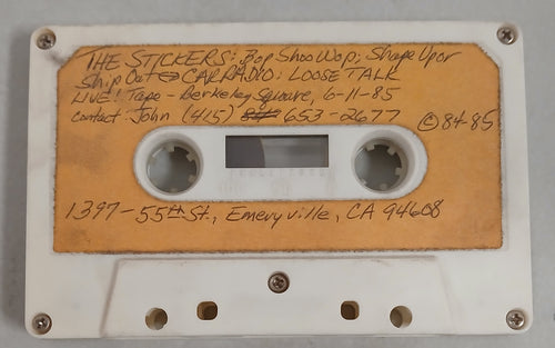 The Stickers / Car Radio Live At Berkeley Square 6-11-85 cassette