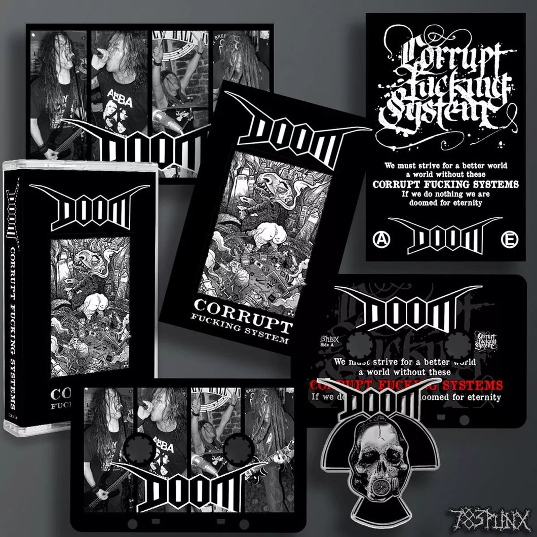 Doom – Corrupt Fucking System deluxe version w/ pin & stickers