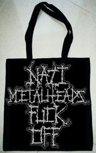 Nazi Metalheads Fuck Off tote bag
